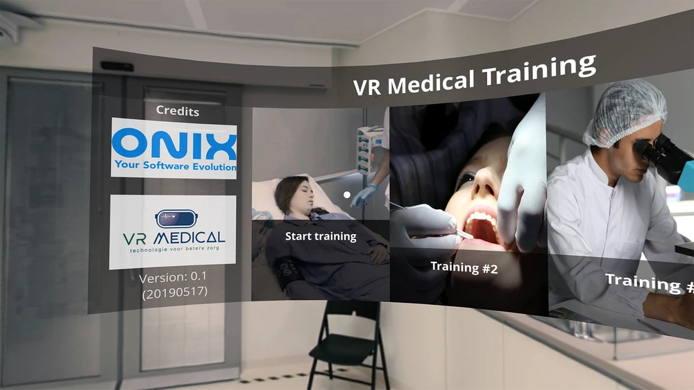 VR Medical Training - Menu