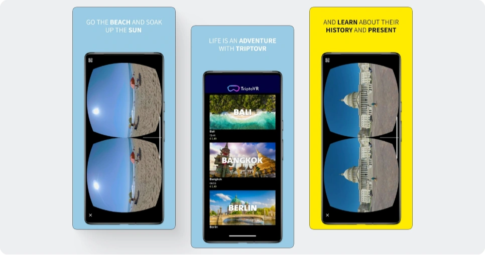 Travel VR - Mobile View