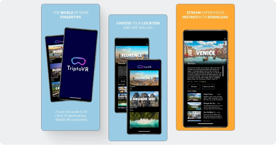 TriptoVR - Mobile View