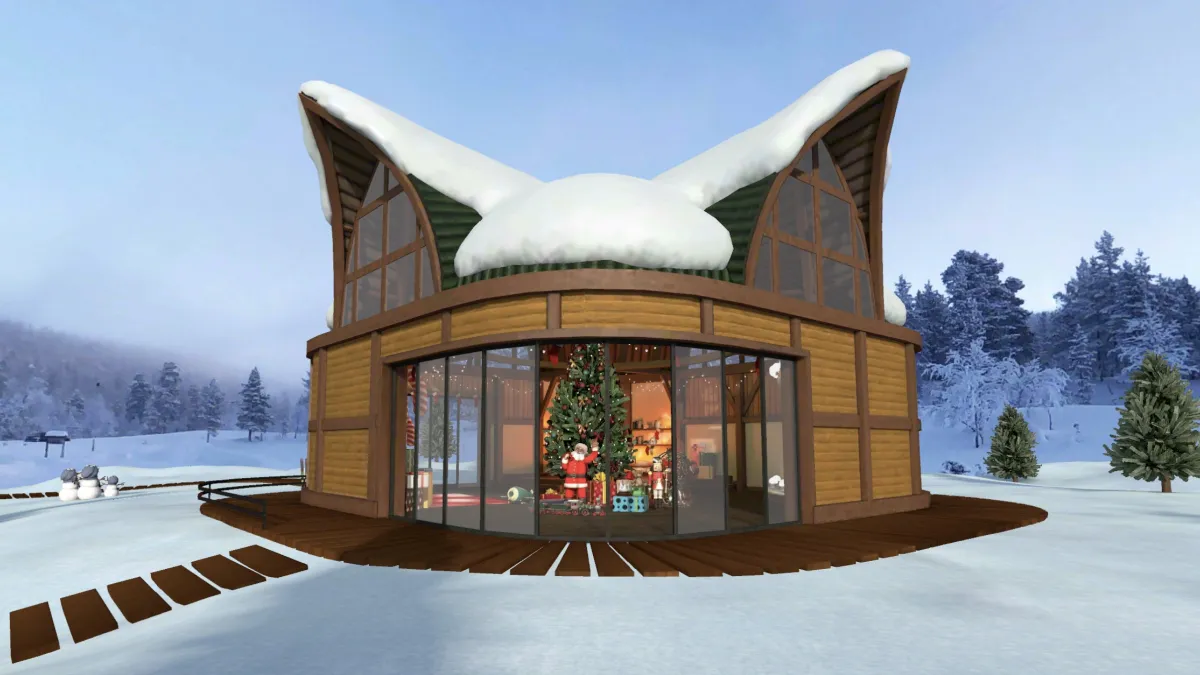 Digital agency Kuble has built an animated Christmas space in the Metaverse